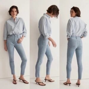 Madewell 10" High-Rise Skinny Crop Jeans Charlemont Wash Size 31 - NWT
